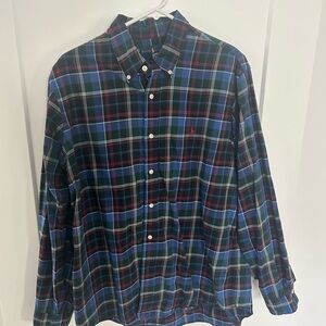 Classic Polo Classic Fit Plaid Men's Shirt L
